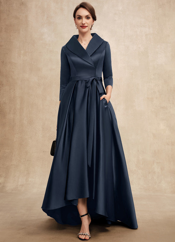 Robe Satinée Élégante Col Nœud - gallery 2