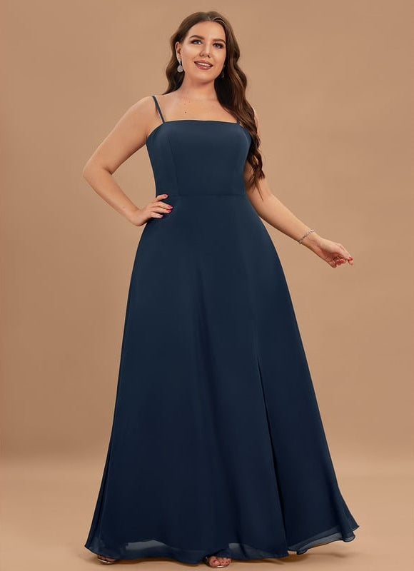 Robe Trapèze Chic Col Carré Fendue - gallery 8