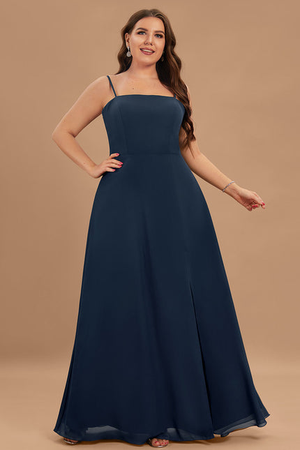 Robe Trapèze Chic Col Carré Fendue - gallery 8