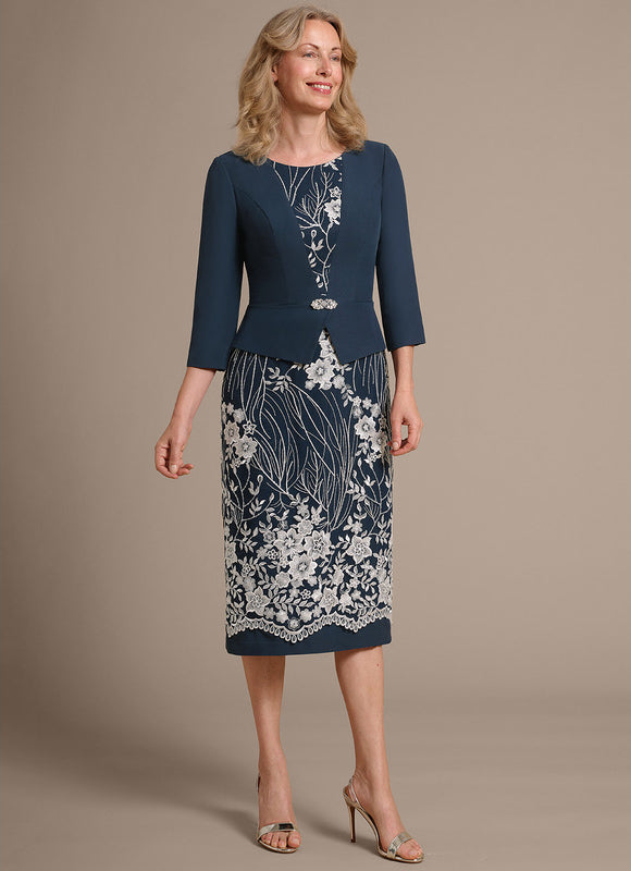 Robe Bleu Marine Chic Pour Mariage - gallery 2