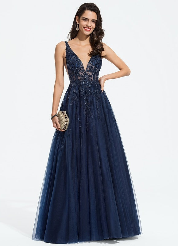 Robe De Soirée Tulle Pailletée Élégante - gallery 2