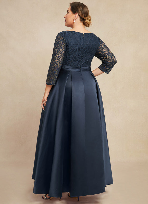 Robe Élégante Satinée Col V Nuit - gallery 9