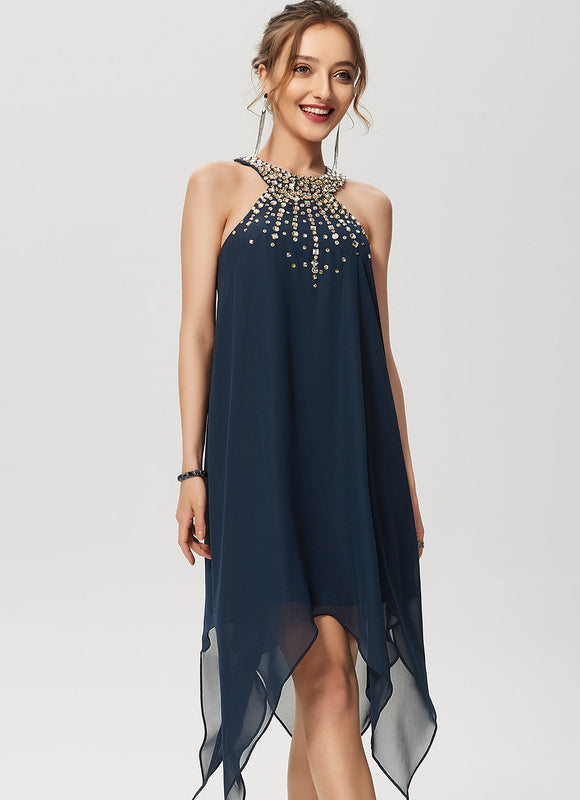 Robe Cocktail Étoilée Chic Nuit
