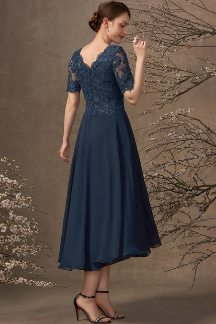 Robe Mère Mariée Chic Dentelle Pailletée - gallery 6
