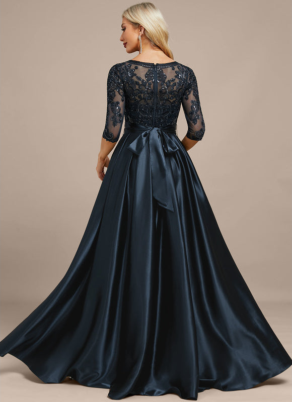 Robe Mère Mariée Satinée Élégante - gallery 6