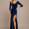 Robe Velours Bleu Marine