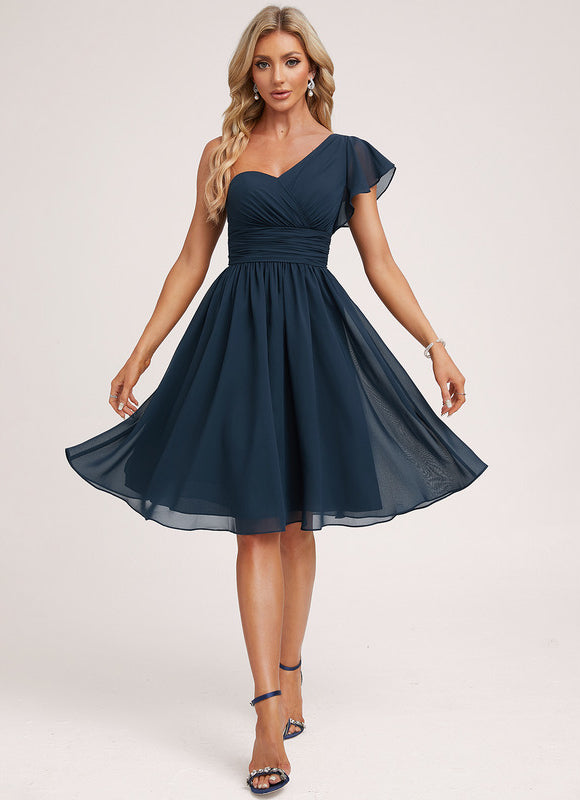 Robe Bleu Marine Décolleté - gallery 2