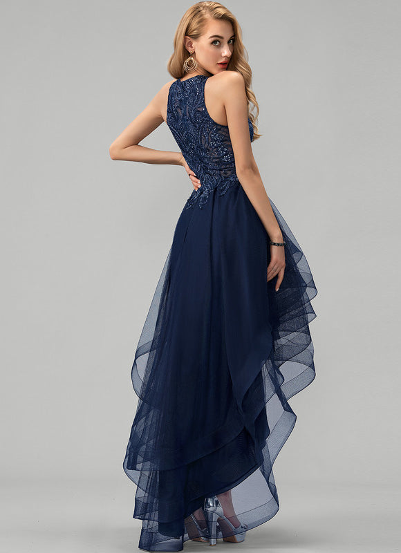 Robe De Bal Tulle Chic Asymétrique - gallery 1