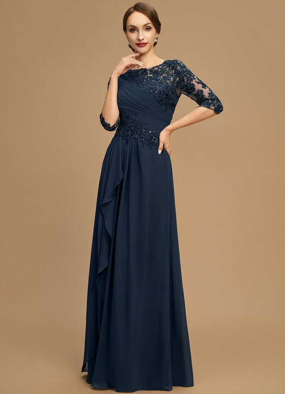 Robe Élégante Dentelle Pailletée Nuit - gallery 4