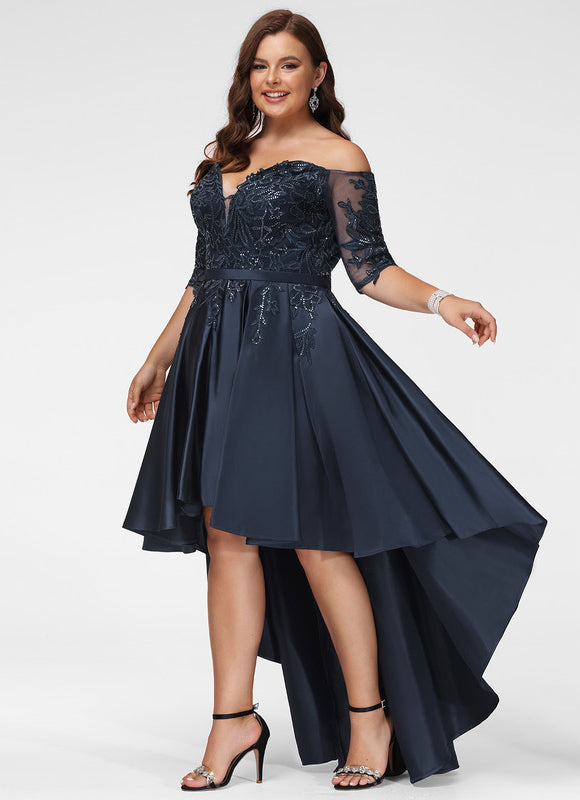 Robe De Bal Chic Asymétrique Élégante - gallery 6