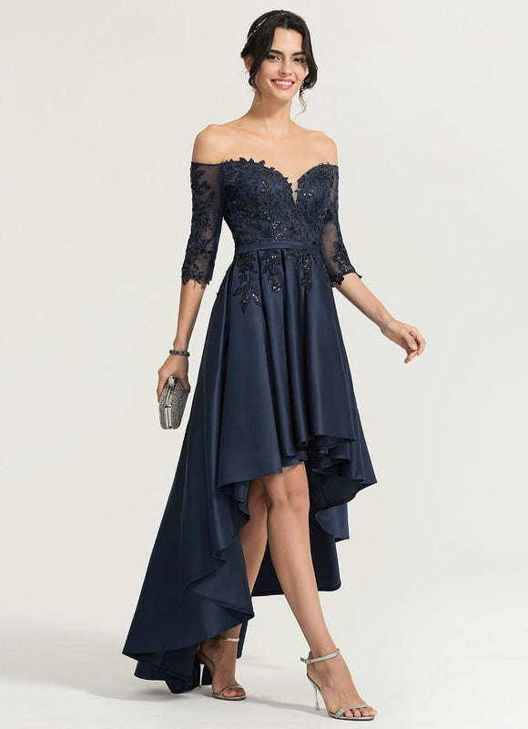 Robe De Bal Chic Asymétrique Élégante - gallery 1