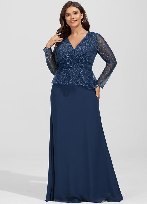 Robe Élégante Paillettes Col V Satinée - gallery 6