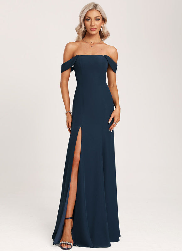 Robe Sirène Épaule Dénudée Chic - gallery 1
