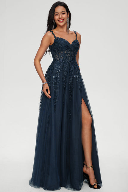 Robe De Bal Bleu Marine - gallery 2