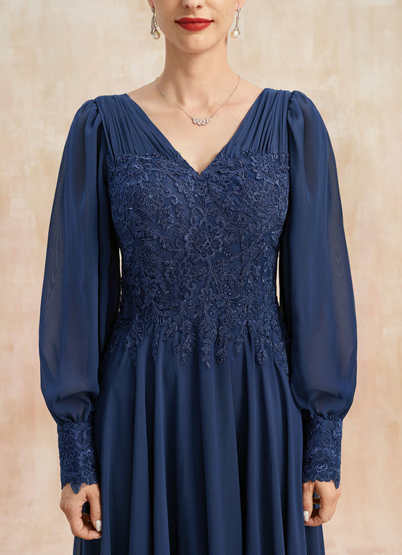 Robe Longue Élégante Col V Satinée - gallery 6