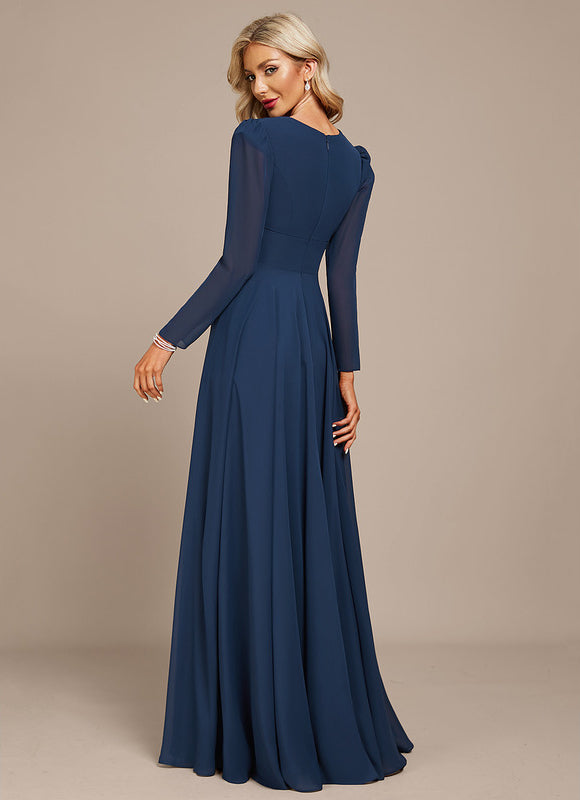 Robe Élégante Col V Longue Nuit - gallery 4