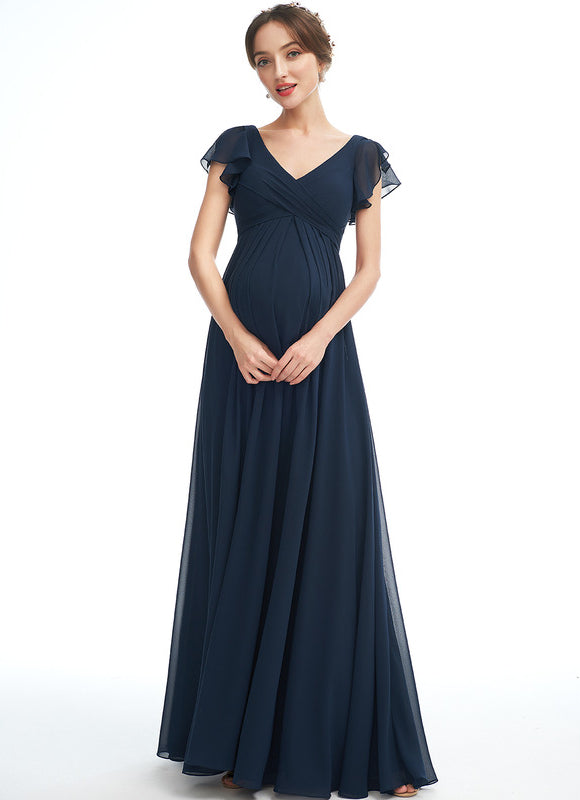 Robe Grossesse Bleu Marine - gallery 1