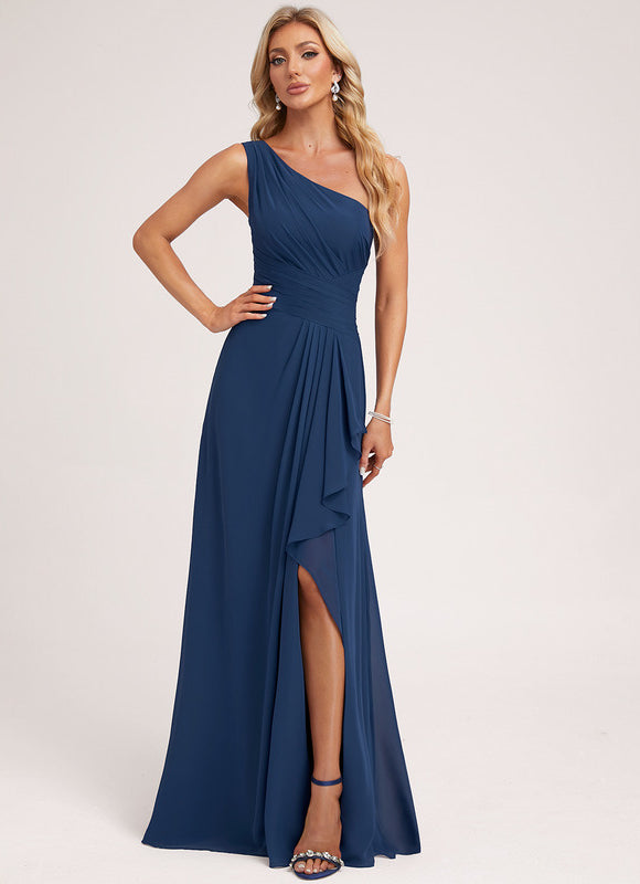 Robe Longue Chic Une Épaule