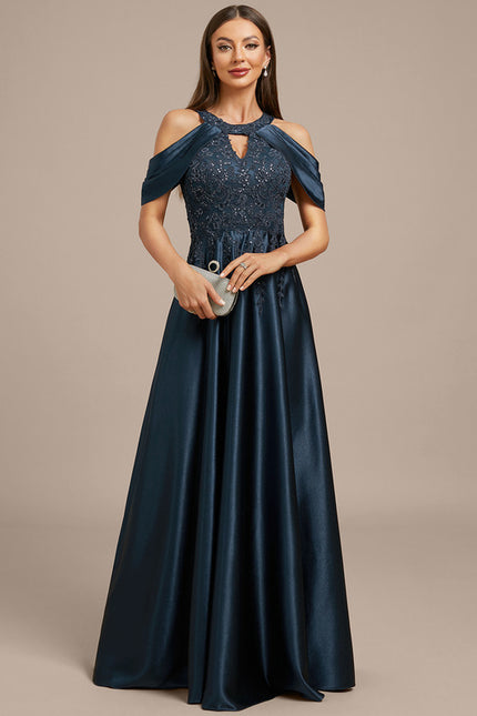 Robe Bleu Marine Elegante - gallery 2