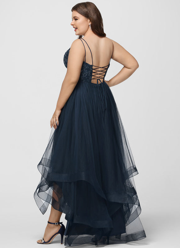 Robe De Bal Chic Asymétrique Pailletée - gallery 6