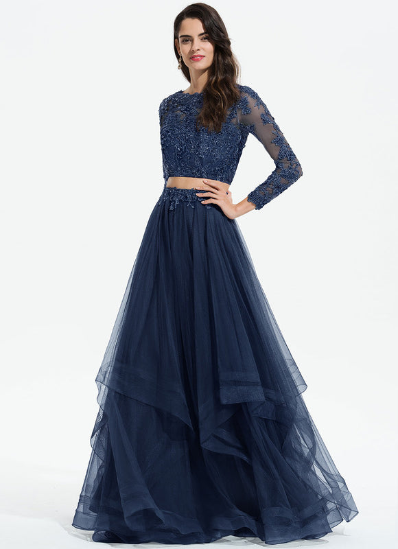 Robe De Bal Tulle Brodée Élégante - gallery 1
