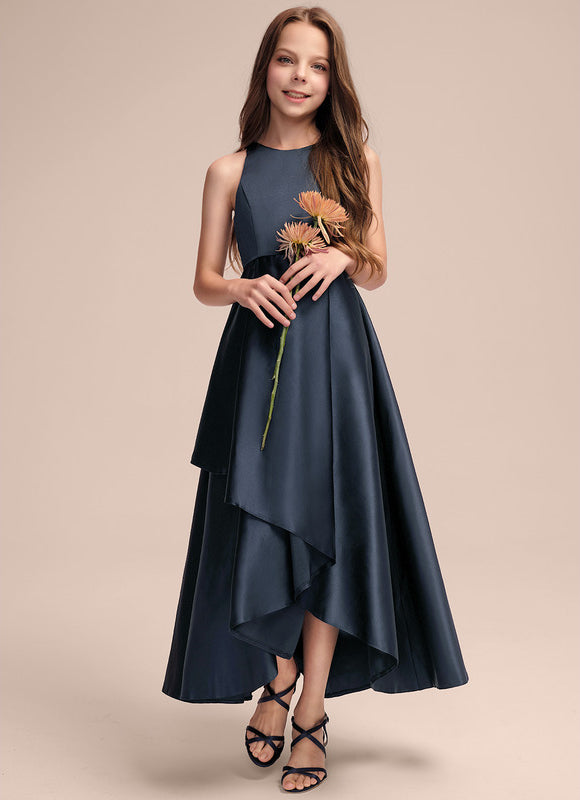 Robe Trapèze Satinée Enfant Élégante