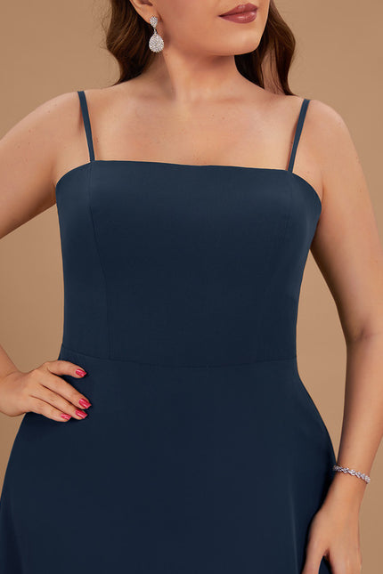 Robe Trapèze Chic Col Carré Fendue - gallery 7