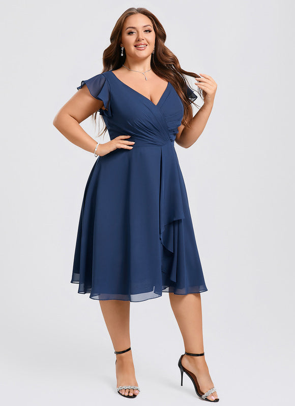 Robe Cocktail Volants Chic Nuit - gallery 8