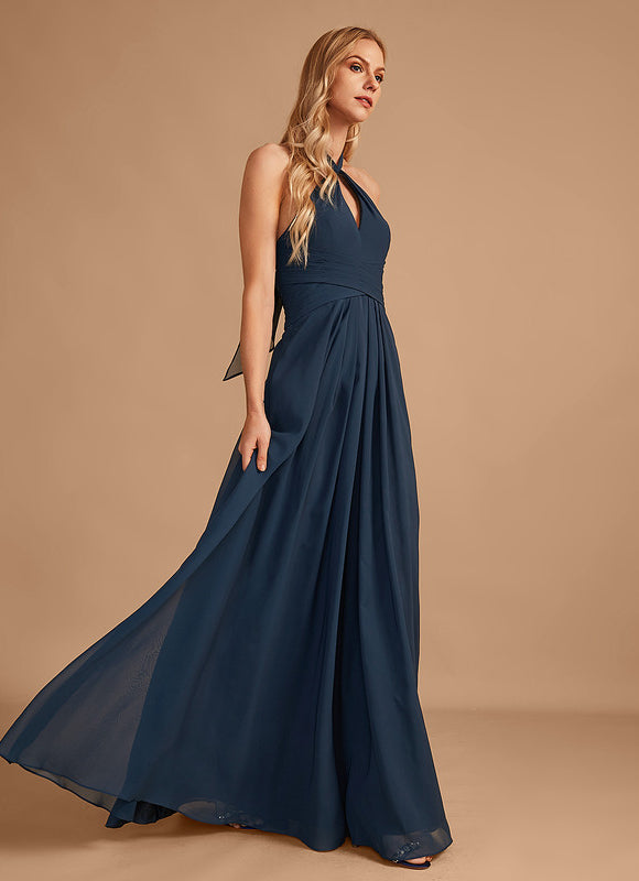 Robe Longue Licou Chic Élégante - gallery 1