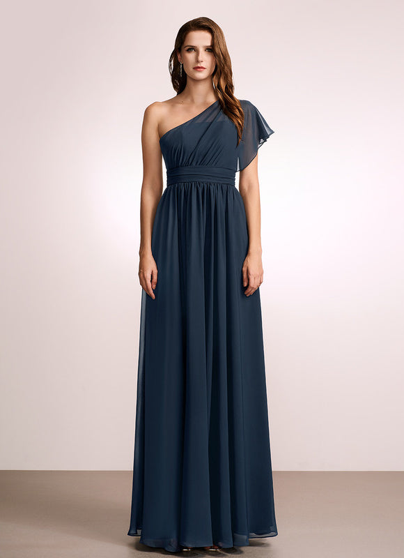 Robe Longue Chic Une Épaule - gallery 1