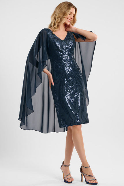 Robe Pailletée Col V Élégante - gallery 1