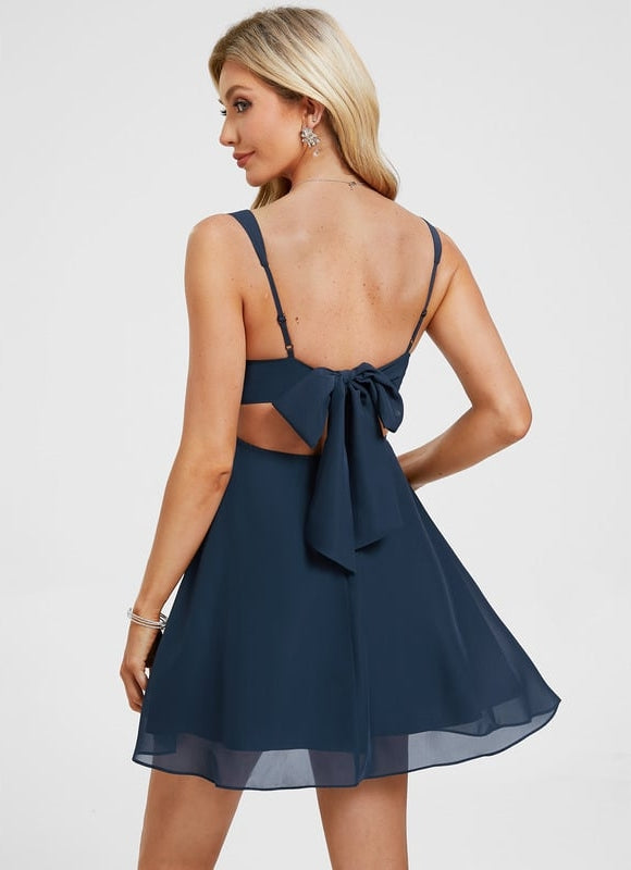 Robe Trapèze Chic Col Carré - gallery 3