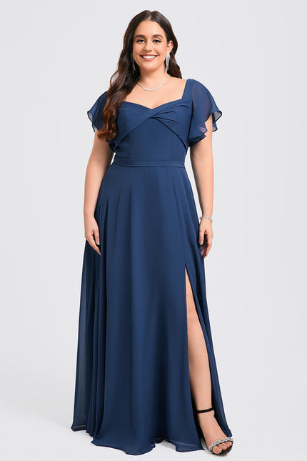 Robe Mousseline Élégante Col V Fendue - gallery 5